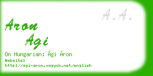 aron agi business card