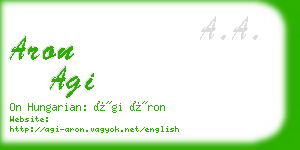 aron agi business card